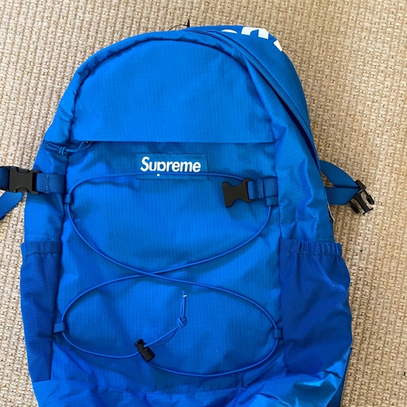 blue supreme bookbag